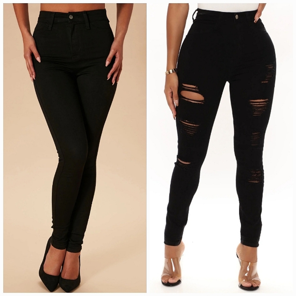 High Waisted Skinny Jeans - 2 Pair